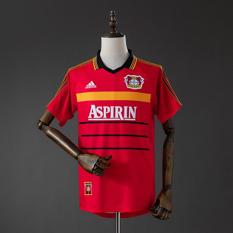 Camiseta retro de local del Bayer Leverkusen 98-00, tallas S-XXL